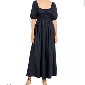 STAUD Faye Puff Sleeve Maxi Dress